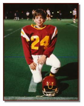 Andy as a young football star