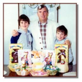 Easter picture with their Dad