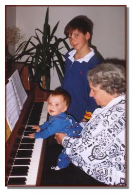 Mike playing on the piano